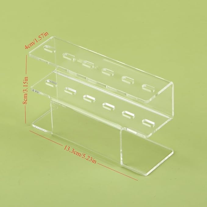Acrylic Tweezers Holder, 6 Holes Tweezers Stand Display Organizer for Eyelash Extension Supplies Accessories Grafting Beauty Tools (6 Holes Transparent)
