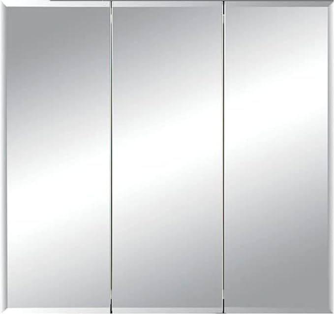 Jensen 255030X Tri-View Bevel Mirror Medicine Cabinet, 30" x 28.25" , White