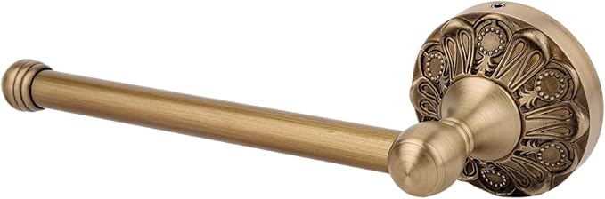 Antique Brass Toilet Paper Holder, Vintage Brass Tissue Roll Holder Wall Mounted Towel Rack Bathroom Accessories for Home Hostel
