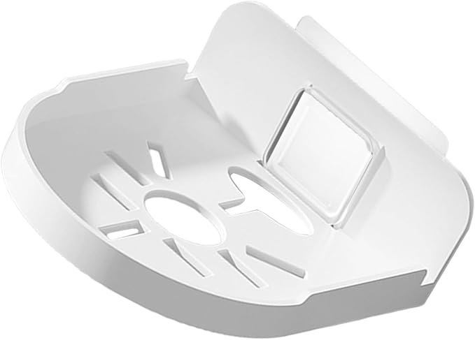 DOITOOL Wall Mount Storage Rack for Security Cameras Small Floating Shelf White Punch-Free Adhesive Bathroom Shelf Bracket for Monitor Holder