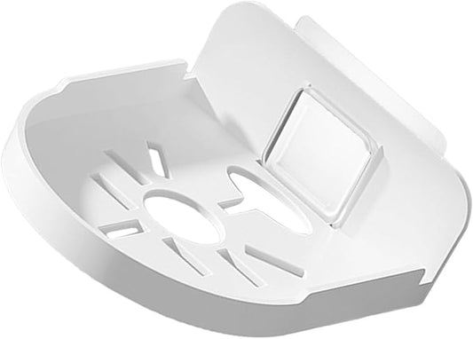 DOITOOL Wall Mount Storage Rack for Security Cameras Small Floating Shelf White Punch-Free Adhesive Bathroom Shelf Bracket for Monitor Holder