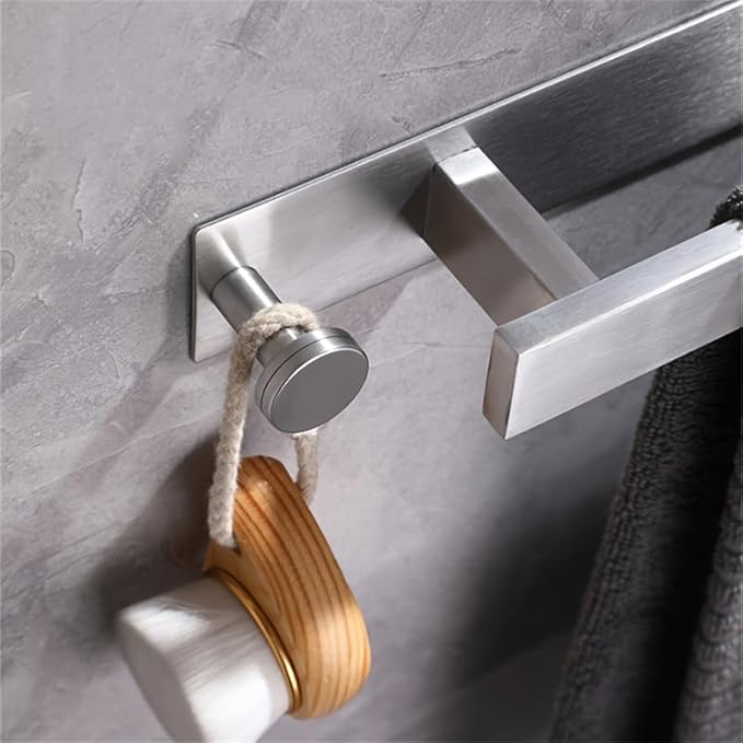 Stainless Steel Towel Rod Self Adhesive No Drill Towel Bar SUS304 Brushed Nickel Bathroom Towel Holder Expandable Towel Racks Gold