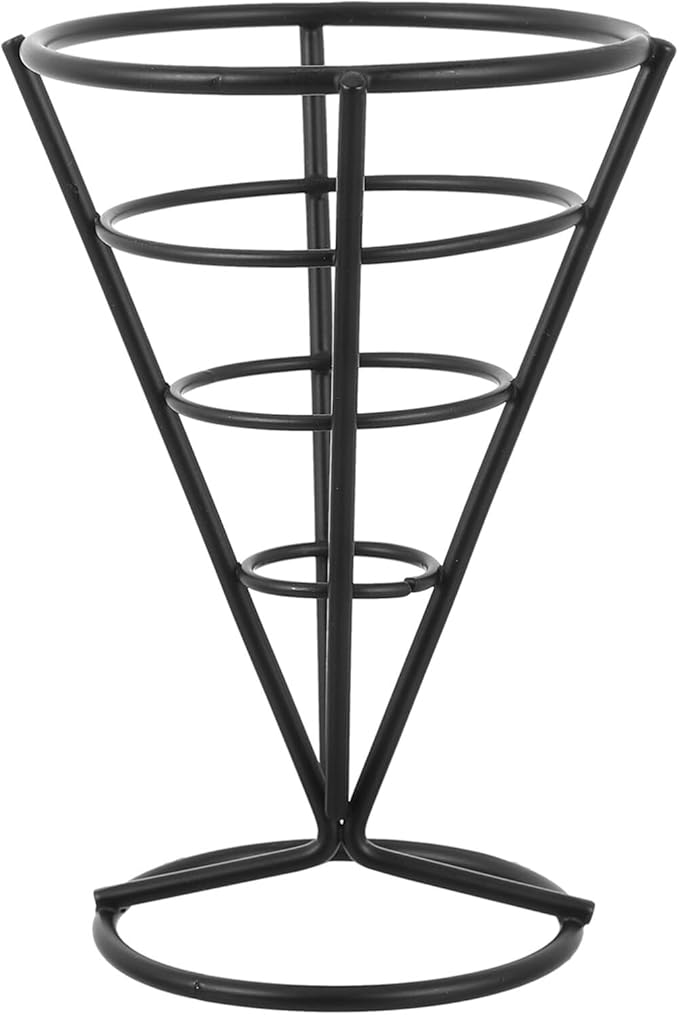 Glass Shelf for Bathroom ，Glass Aluminum，French Fries Stand Pot Potato Chip Holder Display Basket Kitchen