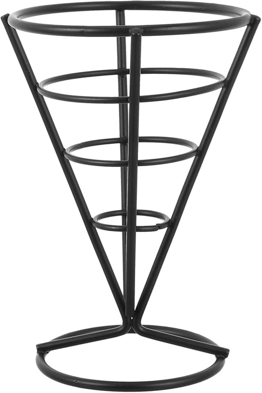 Glass Shelf for Bathroom ，Glass Aluminum，French Fries Stand Pot Potato Chip Holder Display Basket Kitchen