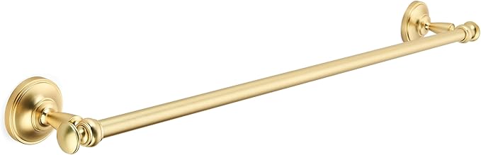 khtumeware 1 Pack Brushed Gold Towel Bar 24 Inch Towel Rack for Bathroom Wall Mounted Thicken Steel Towel Rod Modern Home Decor