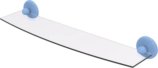 Allied Brass PMC-33/24-FTB Prestige Monte Carlo Collection 24 Inch Glass Shelf, Flat Troll Blue
