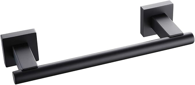 Miyili Matte Black 9-Inch Towel Bar SUS 304 Stainless Steel Hand Towel Holder for Bathroom or Kitchen Wall Mount, A02B23A