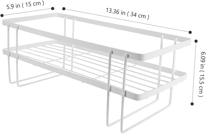 Garneck Over Toilet Storage Shelf Bathroom Organizer Design Space-Saving Rack for Bathroom Essentials White Color
