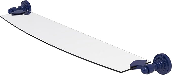 Allied Brass DT-33/24-MBL Dottingham Collection 24 Inch Glass Shelf, Mediterranean Blue