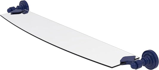 Allied Brass DT-33/24-MBL Dottingham Collection 24 Inch Glass Shelf, Mediterranean Blue