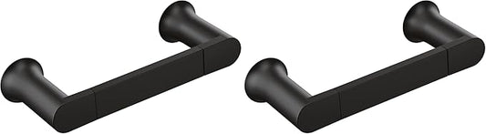Moen Genta Matte Black Modern 6.8-Inch Length Hand-Towel Bar for Bathroom or Kitchen, BH3886BL (Pack of 2)