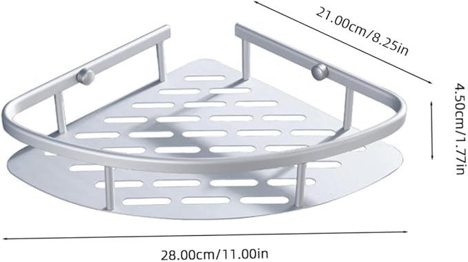 Zerodeko Hanging Shelves Corner Wall Shelves Bathroom Corner Holder Wall Mounted Bathroom Cabinet Collector Hanging Shelf Corner Shelf Stackable Punch Hole Tray