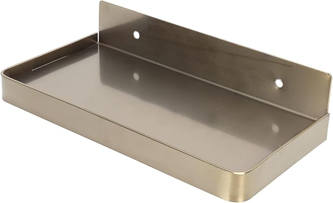 Bathroom Shelves, 7.3X3.5in Stainless Steel Wall Mounted Toilet Phone Holder Shelf, Phone Storage Shelf for Household Bathrooms, Toilets, Kitchens, Showers (Gold)