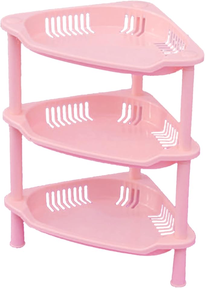 Zerodis 3 Tier Bathroom Shelf Organizer Tool Simple Assembly Multifunction Standing Rack Ideal for Bathroom Kitchen and Laundry Room Storage (#7)