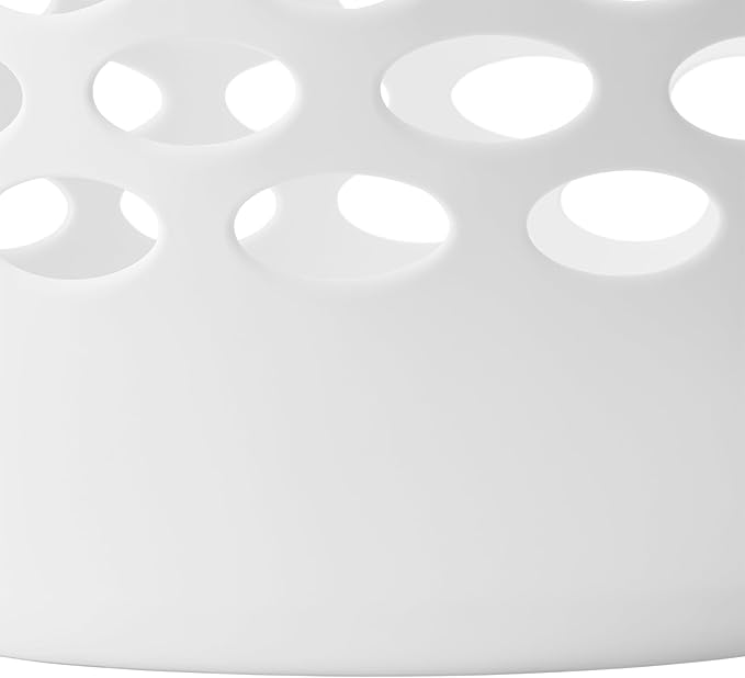 2 BUSHEL Flexible Laundry Basket,Tall plastic hamper for Clothes, Bedroom, and Storage - Portable Round Bin with Carry Handles 17.75" x 17.25" x 26", White (3)