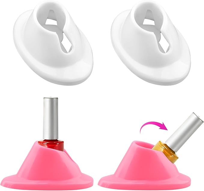 4PCS Nail Polish Bottle Holder Soft Rubber Nail Polish Bottle Holder Anti-Spill Bottles Stand Nails Holders For Painting Manicure Display Tools Nails Polishes Accessories