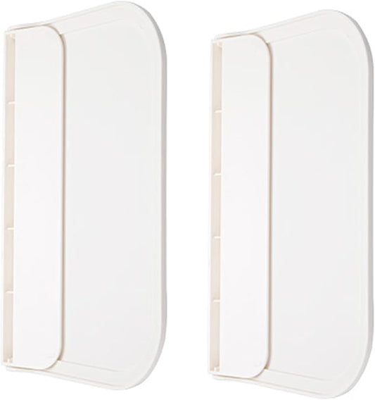 Tofficu 2pcs Small Foldable Wall Shelf Bathroom Floating Self Adhesive No Drill Plastic Storage Organizer for Towels Soap Phone Holder