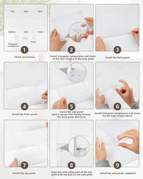 Foldable Facial Towel Holder – Disposable Face Towel Acrylic Storage Box for Bathroom, Clean Skin Club Box with Non-Slip Pads, Clean Towels XL Holder (Excluding Facial Towels)