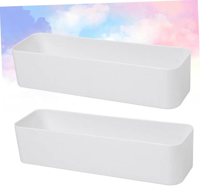 2pcs Bathroom Wall Shelves Wall-Mounted Storage Boxes Abs Plastic Organizers Space Saving Decorative