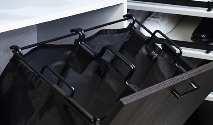 Set of 2 TAG Hardware Hamper Replacement Steel Handles Black Without bags