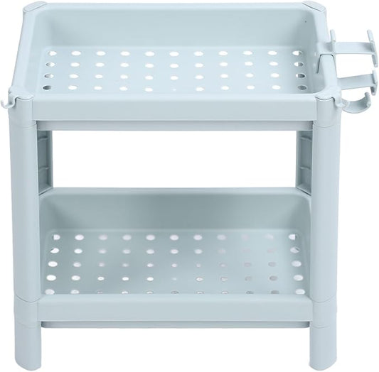 Bathroom Floor Shelf, Bathroom Storage, Open Shelf, Freestanding Corner Shelves, Shelves, Storage Shelves, Nordic (2-Tier)