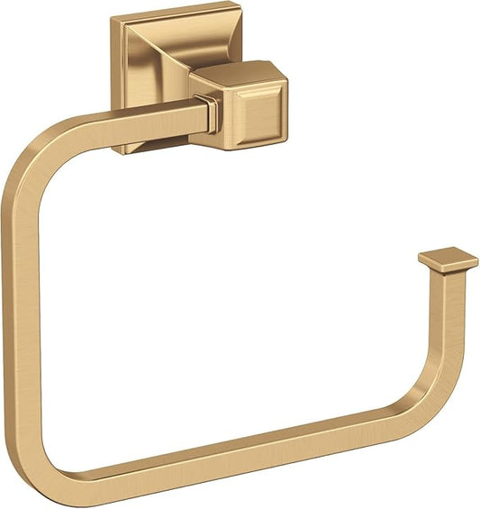 Amerock BH36022CZ | Champagne Bronze Towel Ring | 5-3/4 inch (146mm) Width Towel Holder | Mulholland | Hand Towel Holder for Bathroom Wall | Small Kitchen Towel Holder | Bath Accessories