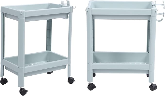 Bathroom Floor Shelf, Bathroom Storage, Open Shelf, Freestanding Corner Shelves, Shelves, Storage Shelves, Nordic (2 Layers (with Wheels)
