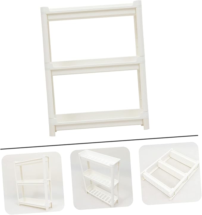 Vaguelly Multi-Layer Plastic Storage Rack Thick Corner Shelf for Bathroom and Kitchen Sturdy Home Organizer for Tight Spaces