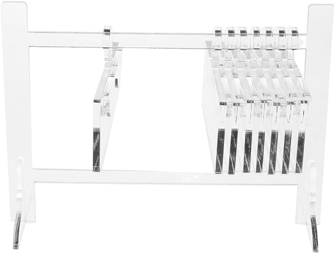 Acrylic Lash Storage Organizer Transparent Eyelash Display Rack Hanger Shape Compact Portable Lash Holder for False and Grafted Lashes Travel and Home Use