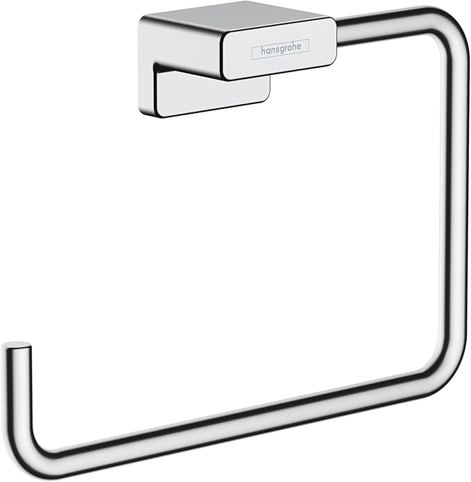 hansgrohe AddStoris Towel Ring in Chrome 5-inch Accessories in Chrome, 41754000