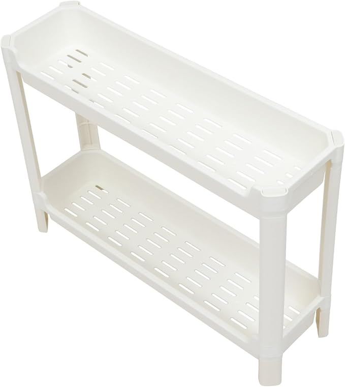 Vaguelly Multi-Layer Plastic Storage Rack Thick Bathroom Shelf for Corner Spaces Sturdy Floor Organizer for Bedroom and Bathroom Versatile Storage Solution