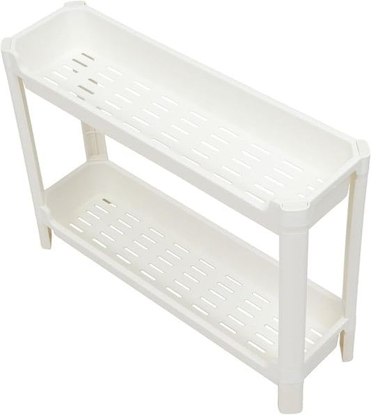 Vaguelly Multi-Layer Plastic Storage Rack Thick Bathroom Shelf for Corner Spaces Sturdy Floor Organizer for Bedroom and Bathroom Versatile Storage Solution