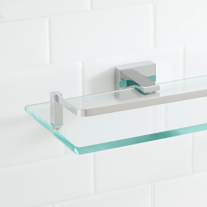 Signature Hardware 295796 Albury 19-5/8" Glass Bathroom Shelf