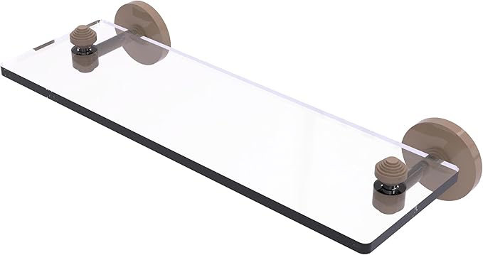 Allied Brass South Beach Collection Glass Vanity Shelf with Beveled Edges