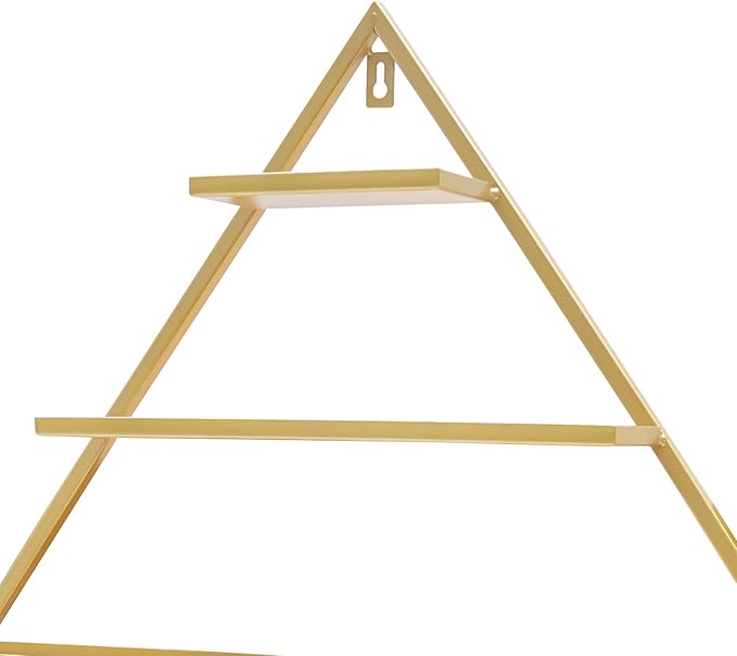 Nail Polish Storage Racks 5-Tier - Wall-Mounted Iron Display Rack for Nail Salons and Beauty Shops (Gold)