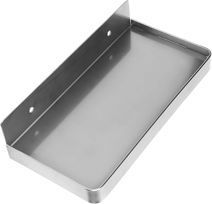 Yosoo Health Gear Bathroom Cell Phone Shelf Wall Mounted Phone Holder Plate, Sturdy Stainless Steel Toilet Phone Storage Tray 7.3x3.5in Bathroom Phone Shelf with Raised Edges (Brushed)