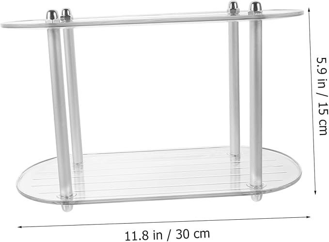 Healifty Stylish Multi Storage Rack for Cosmetics Removable Countertop Organizer Transparent Space Saving Display Shelf for Bathroom and Kitchen Compact Design for Tidy Living