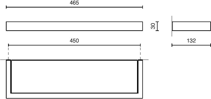 ZACK 40384 Linea Medium Size Bathroom Shelf