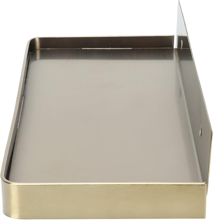 Bathroom Shelves, 7.3X3.5in Stainless Steel Wall Mounted Toilet Phone Holder Shelf, Phone Storage Shelf for Household Bathrooms, Toilets, Kitchens, Showers (Gold)