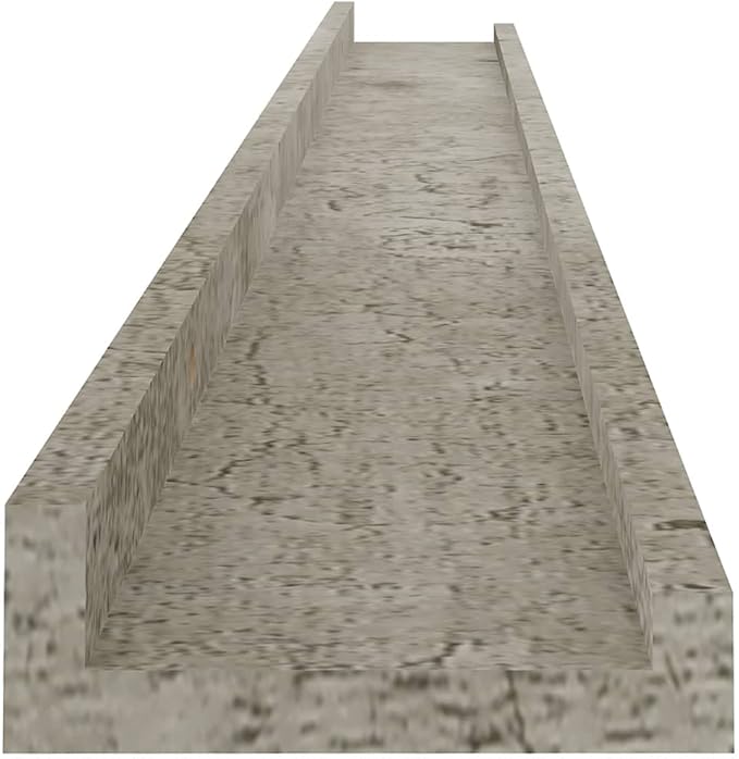 Wall Shelves 4 Pack Industrial Concrete Gray Floating for Living Room Kitchen Decor, 39.4x3.5x1.2 Inches MDF Storage Shelves with 11lb Capacity Each, Easy to Install and Clean