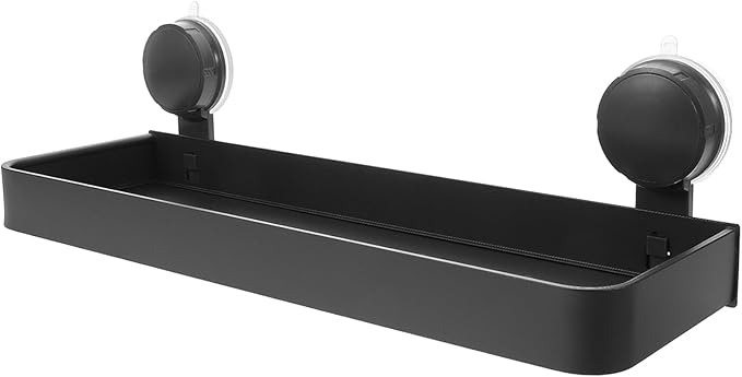 Cabilock Wall Mounted Suction Cup Shelf for Toiletries and Cosmetics Strong Suction for Secure Storage Glass Tile No Drill Installation
