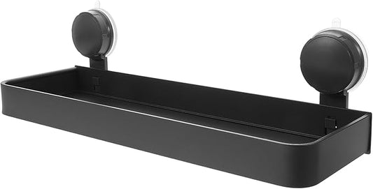 Cabilock Wall Mounted Suction Cup Shelf for Toiletries and Cosmetics Strong Suction for Secure Storage Glass Tile No Drill Installation