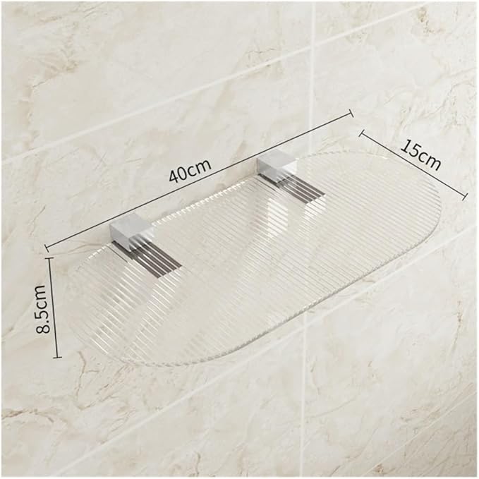 Bathroom Shelves Acrylic Floating Shelves for Wall, Clear Acrylic Display Shelf, Wall Decoration & Storage Shelf for Living Room, Bathroom, Bedroom, Kitchen bathroom organizers and storage(Transparent