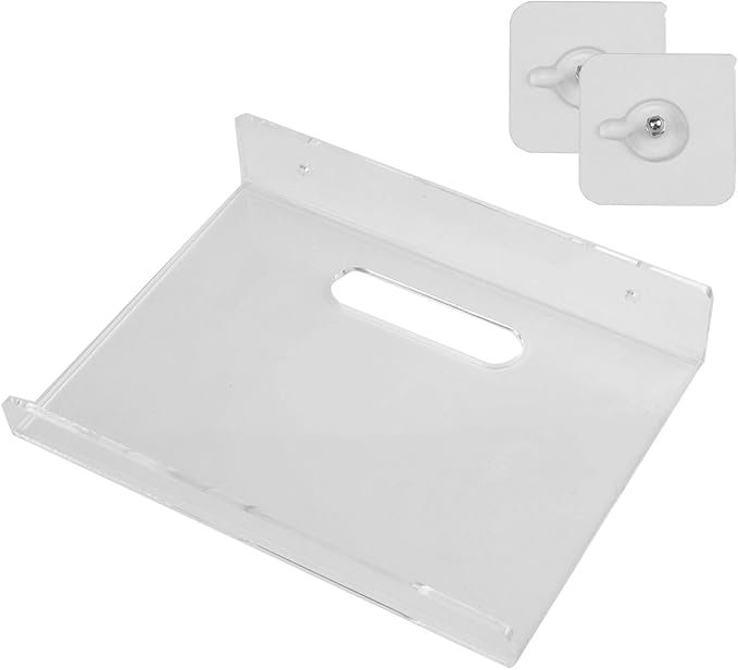 Acrylic Wall Shelf Rack ?€? Punch- Mounting for Smooth Walls, No Drilling Required, Lightweight Storage for Living Room, Bathro(20 * 15 * 4cm)