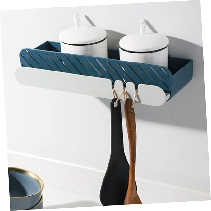 POPETPOP Toilet Bathroom Organizer Wall-Mounted Storage Rack Adhesive Shelf for Toiletries Small Space Storage