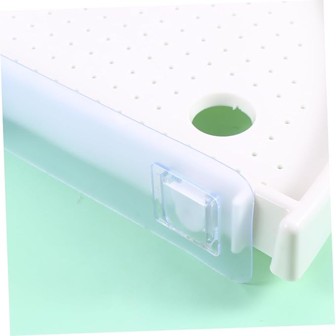 Triangle Bathroom Shelf with Suction Cup Traceless Storage Rack for Washing Supplies Easy-Clean Material Space-Saving Organizer for Home Decor White