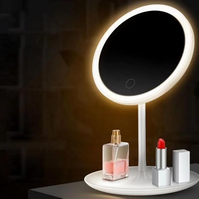 Magnifying Mirror 5X–Portable Makeup Mirror with Aluminum Lens–USB Powered–Clear HD Reflection for Beauty, Skincare & Grooming–Perfect for Home,Travel & Professional Use