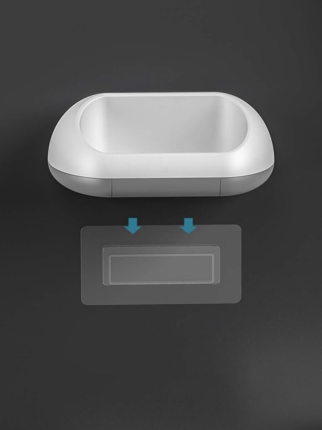 WFF Travel Soap Box, Bathroom Supplies, Multi-Function Automatic Drain Soap Bar, Non-Perforated, with Suction Cup, Wall-Mounted, Set of 2 (Color : A)