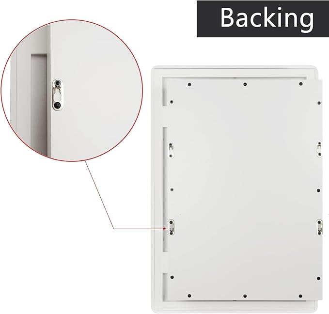 24”x16” Recessed Wood Medicine Cabinet with Mirror for Bathroom – Wall-Mounted Wooden Bathroom Cabinet with Adjustable Storage Shelf (White, 16“x24)