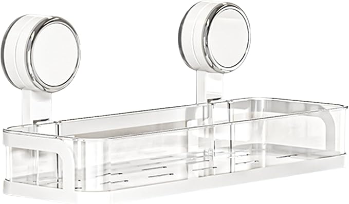 Sturdy Bathroom Shelf with Suction Cup Designs On Any Smooth Surfaces Water and Sturdy
